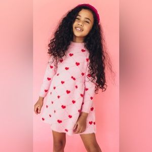 Lola + The Boys Girls Pink Heart Dress size 4